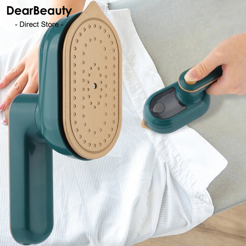 Mini Ferro de Passar Roupa Portátil - Upgrade Portable Mini Ironing Machine 180°Rotatable Handheld Steam Iron Foldable Travel Garment Steamer Professional Steam Iron