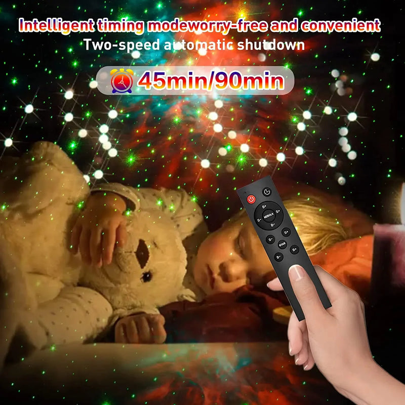 Projetor Astronauta Galaxy - Starry Night Light with Timer & Remote Nebula Light Projector for Kids Room Ceiling Home Decor